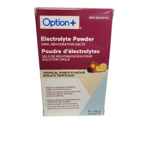 OPTION+ PD ELECTROLYTE TROPICAL PUNCH 6X10G